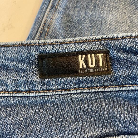 Kut from the Kloth Distressed Slim Fit Cropped Jeans Size 8 - Picture 7 of 11